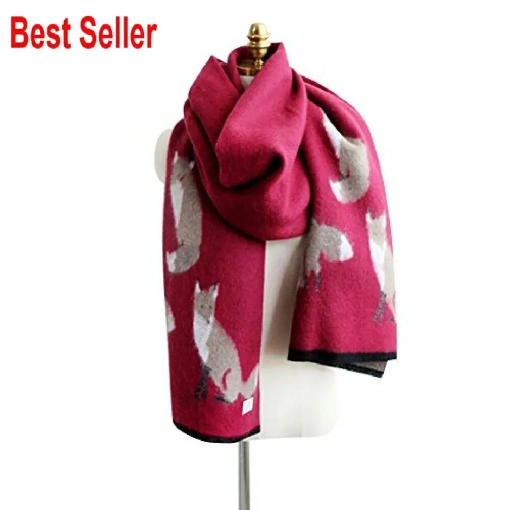 Cashmere Feel Long Pashmina Scarf Fringe Elegant Winter Fashion Chic